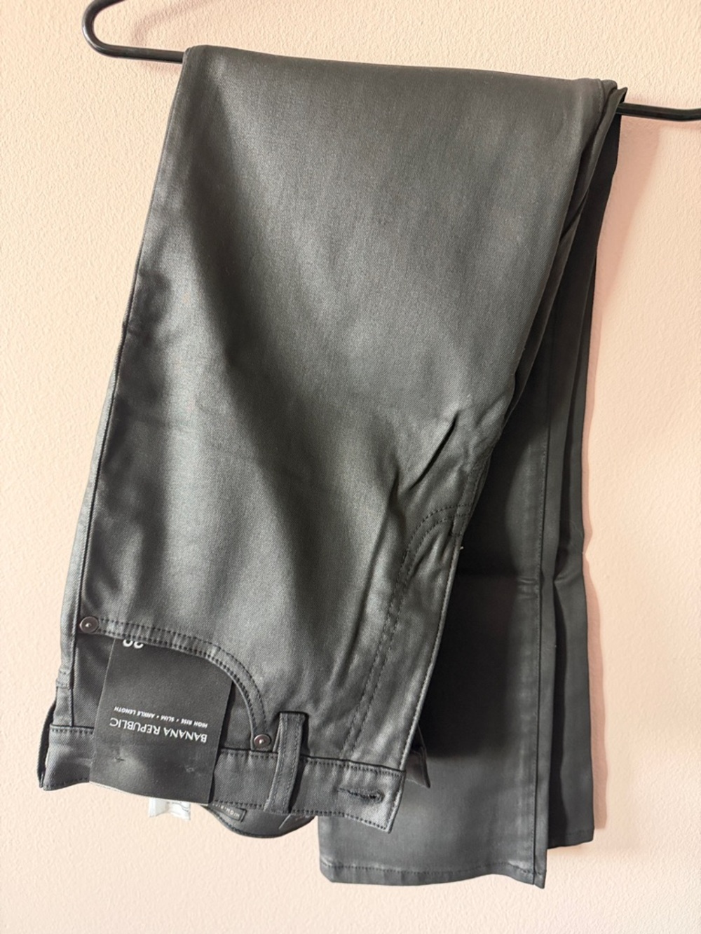 Banana Republic Black Faux Leather Pants